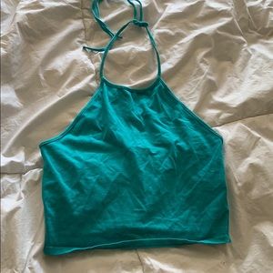 Forever 21 turquoise halter crop top